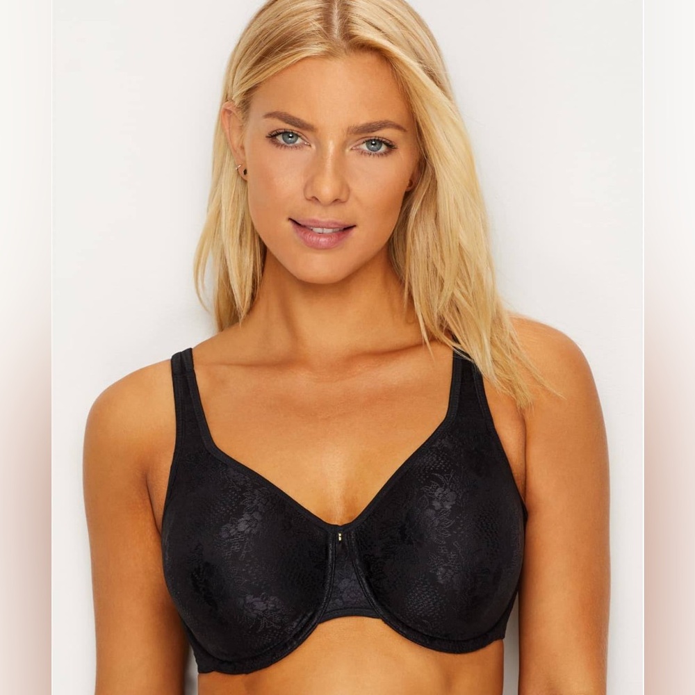 Wacoal Clear & Classic Underwire Bra 855244 Black Size 36 D Spandex Underwear